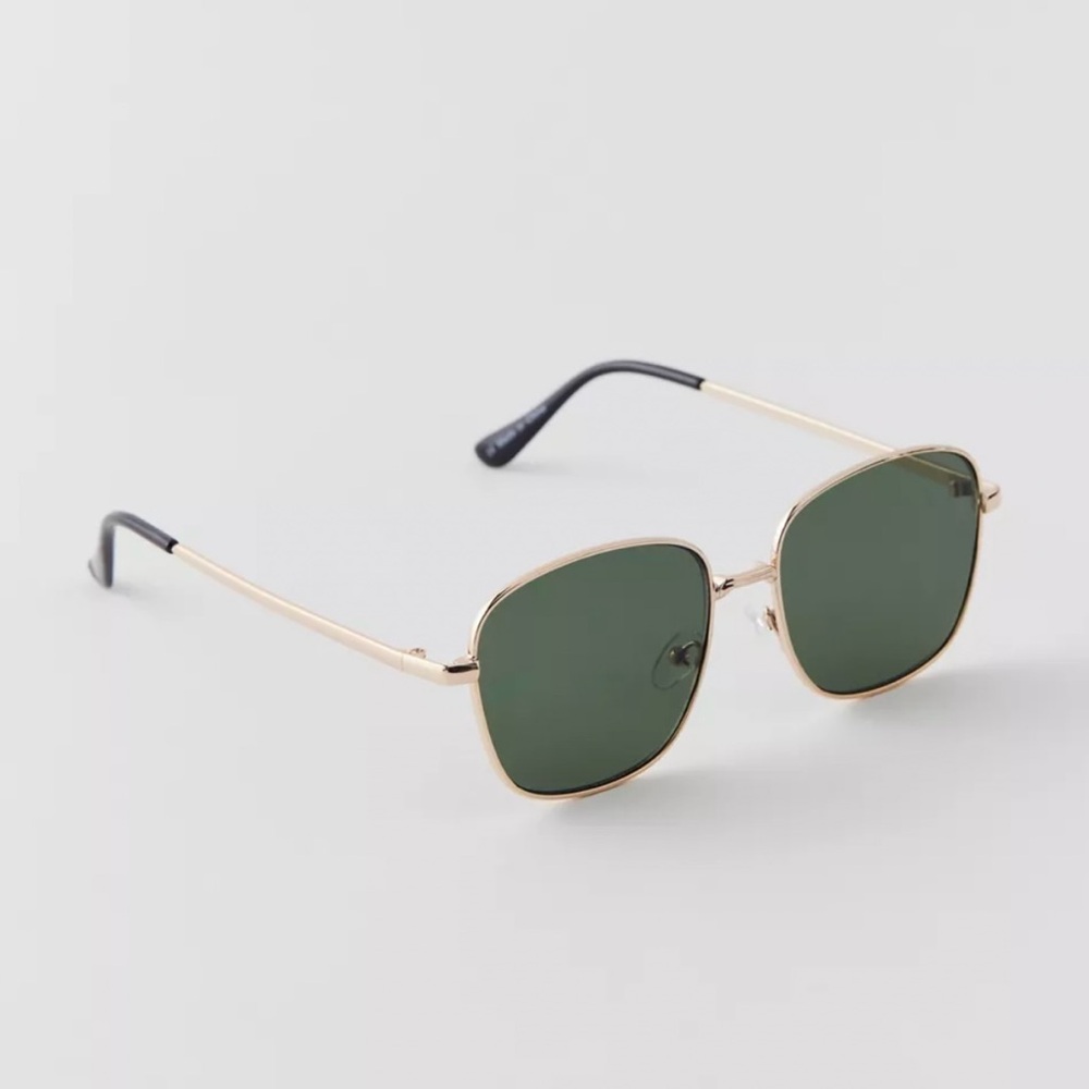 Urban Outfitters essential metal Gold and Green Sunglasses